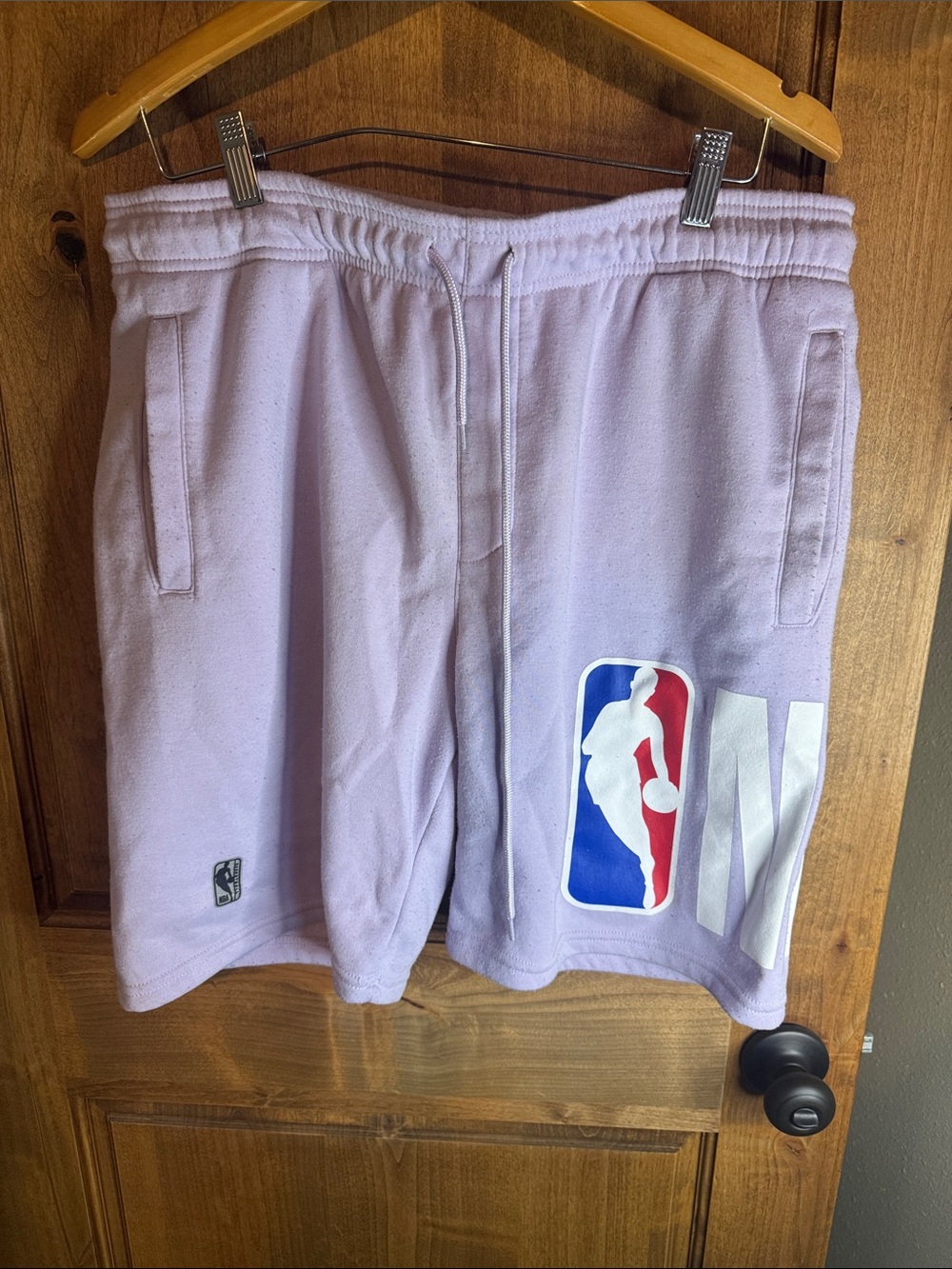 NBA Lavender Athletic Men's Shorts with Logo